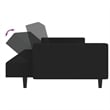 Vidaxl 2-Seater Sofa Bed in Black Polyester Velvet