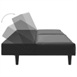 Vidaxl 2-Seater Sofa Bed in Black Faux Leather
