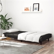 Vidaxl 2-Seater Sofa Bed in Black Faux Leather