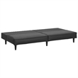 Vidaxl 2-Seater Sofa Bed in Black Faux Leather