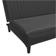 Vidaxl 2-Seater Sofa Bed in Black Faux Leather
