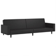 Vidaxl 2-Seater Sofa Bed in Black Faux Leather