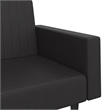 Vidaxl 2-Seater Sofa Bed in Black Faux Leather