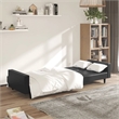 Vidaxl 2-Seater Sofa Bed in Black Faux Leather