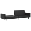 Vidaxl 2-Seater Sofa Bed in Black Faux Leather