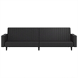 Vidaxl 2-Seater Sofa Bed in Black Faux Leather