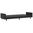 Vidaxl 2-Seater Sofa Bed in Black Faux Leather