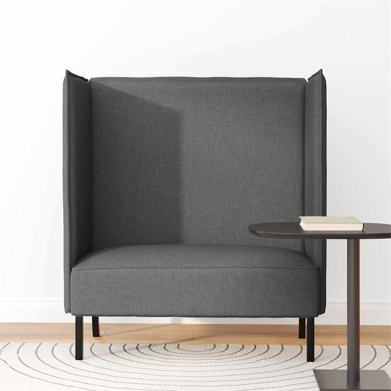 Vidaxl Highback Sofa in Dark Gray