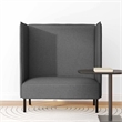 Vidaxl Highback Sofa in Dark Gray