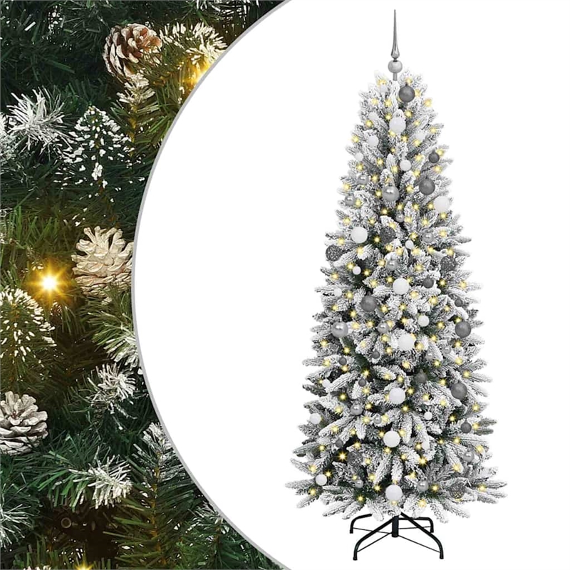 vidaXL Artificial Christmas Tree with 300 LEDs White 78 x 78 x 210 cm