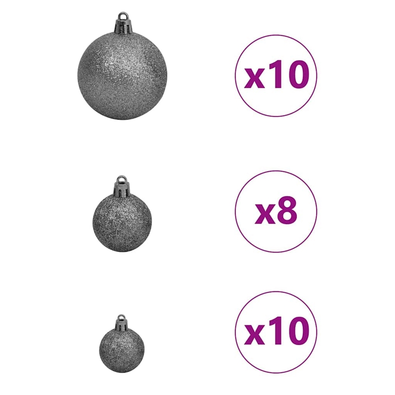 vidaXL Artificial Christmas Tree with 300 LEDs White 78 x 78 x 210 cm