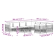 vidaXL Garden Lounge Set Set of 9 Anthracite