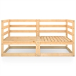 vidaXL Solid Pine Wood Medium Modular Garden Sofa Garden Sofa in Brown