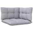 vidaXL 2-Seater Solid Pine Wood & Polyester Fabric Garden Sofa in Grey