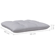 vidaXL 2-Seater Solid Pine Wood & Polyester Fabric Garden Sofa in Grey