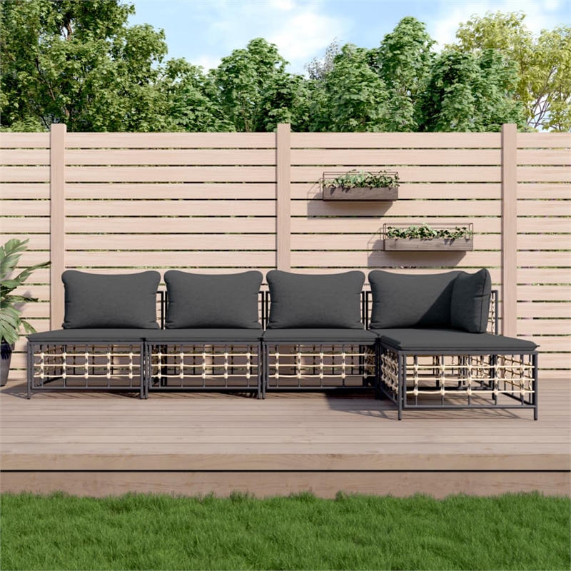 vidaXL Garden Lounge Set in Anthracite/Gray