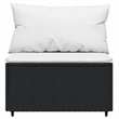 vidaXL PE Rattan Medium Adjustable Feet Patio Lounge Set in Black