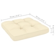 vidaXL 4-Seater Solid Pinewood Garden Sofa in Honey Brown & Cream