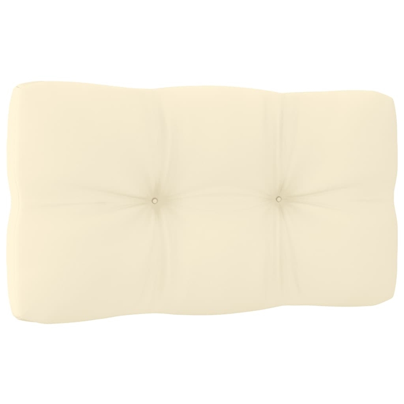 vidaXL Solid Pinewood & Polyester Fabric Garden Sofa in Honey Brown & Cream