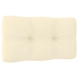 vidaXL Solid Pinewood & Polyester Fabric Garden Sofa in Honey Brown & Cream