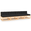 vidaXL Square Rustic Modular Outdoor Sectional Patio Lounge Set