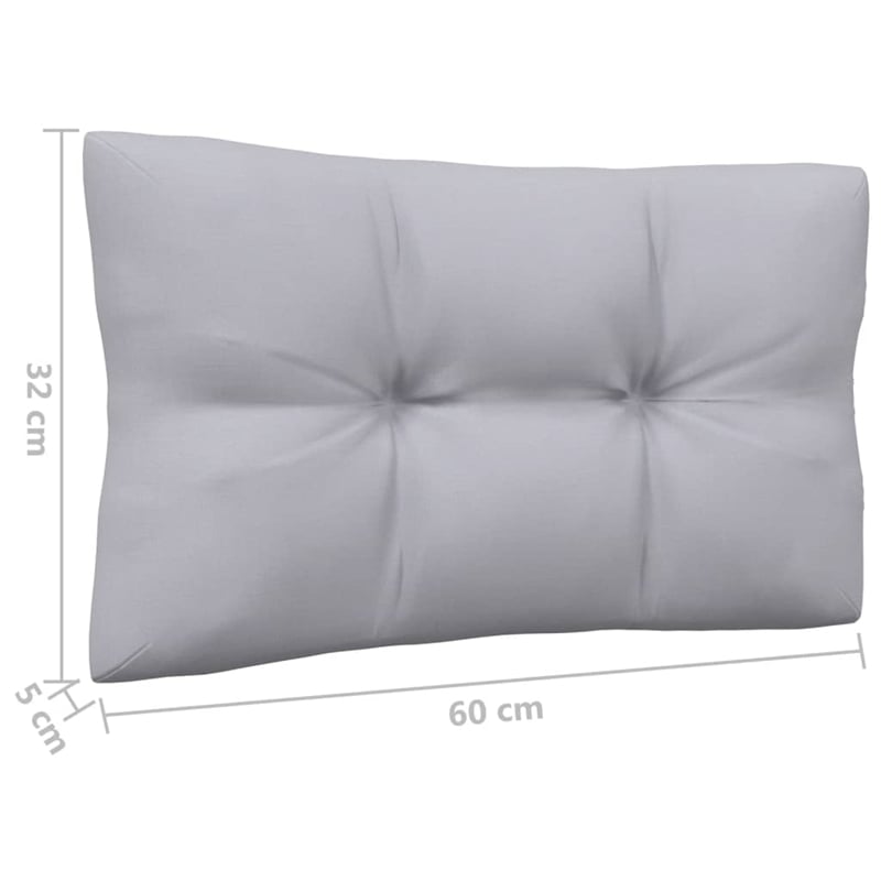 vidaXL 3-Seater Garden Sofa in Grey & Natural Wood