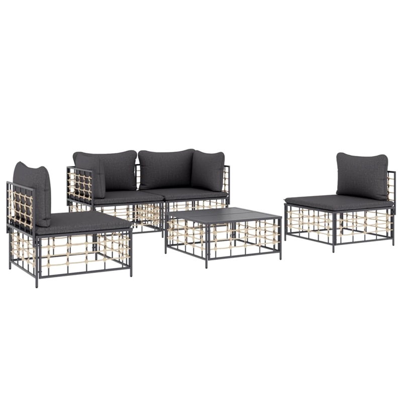 vidaXL Garden Lounge Set in Anthracite/Gray