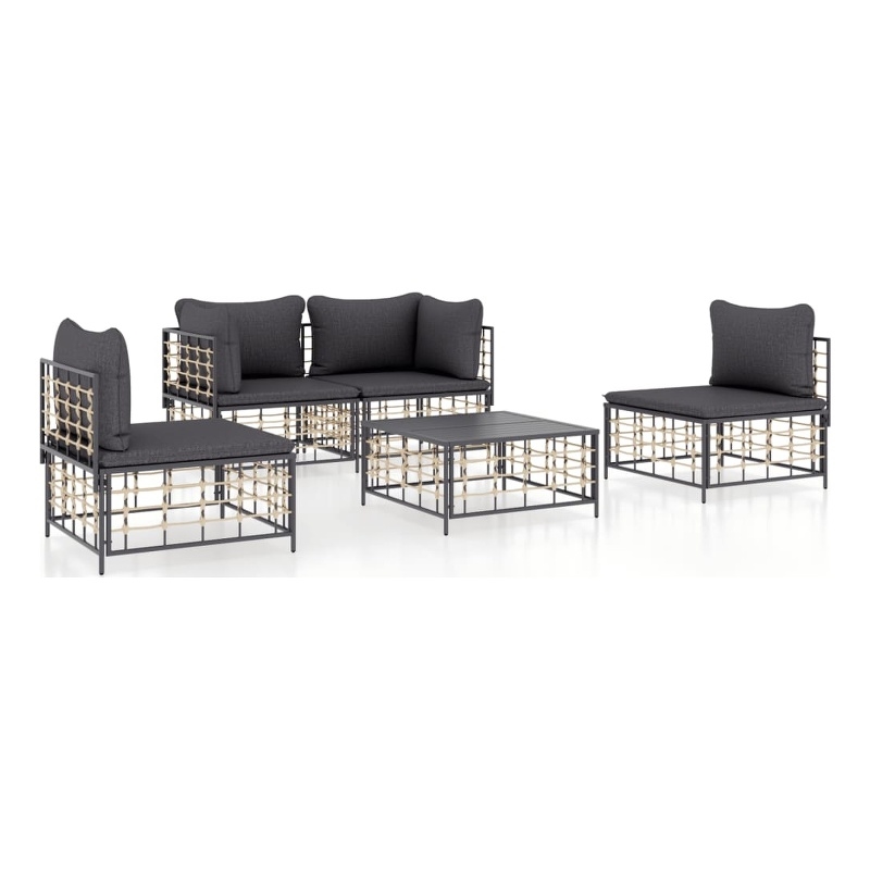 vidaXL Garden Lounge Set in Anthracite/Gray