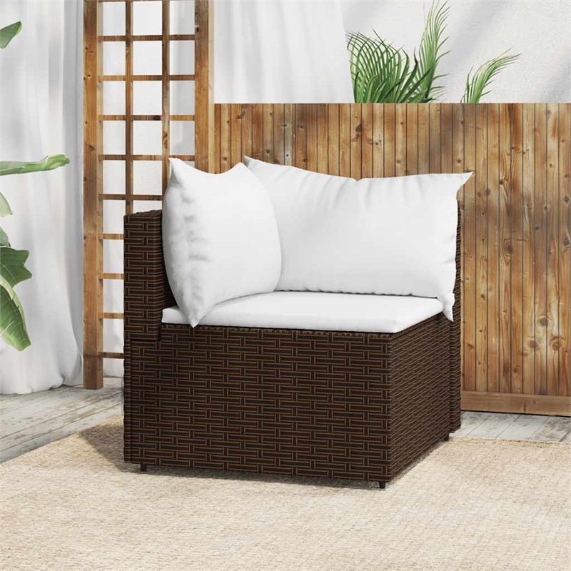vidaXL Square Contemporary Patio Lounge Set Adjustable Feet