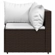 vidaXL Square Contemporary Patio Lounge Set Adjustable Feet