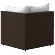 vidaXL Square Contemporary Patio Lounge Set Adjustable Feet