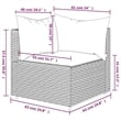 vidaXL Square Contemporary Patio Lounge Set Adjustable Feet