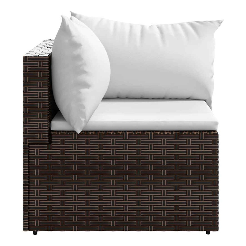 vidaXL Square Contemporary Patio Lounge Set Adjustable Feet