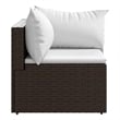 vidaXL Square Contemporary Patio Lounge Set Adjustable Feet
