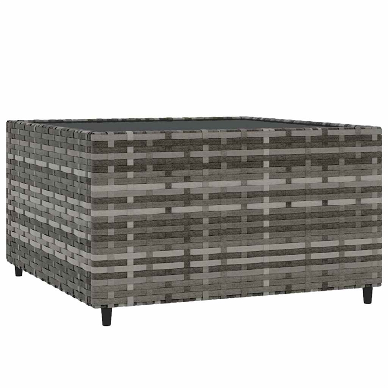 vidaXL Poly Rattan Medium Adjustable Feet Patio Lounge Set Grey