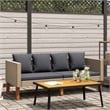 vidaXL Garden Sofa in Beige & Anthracite