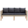 vidaXL Garden Sofa in Beige & Anthracite