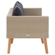 vidaXL Garden Sofa in Beige & Anthracite