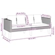 vidaXL Garden Sofa in Beige & Anthracite