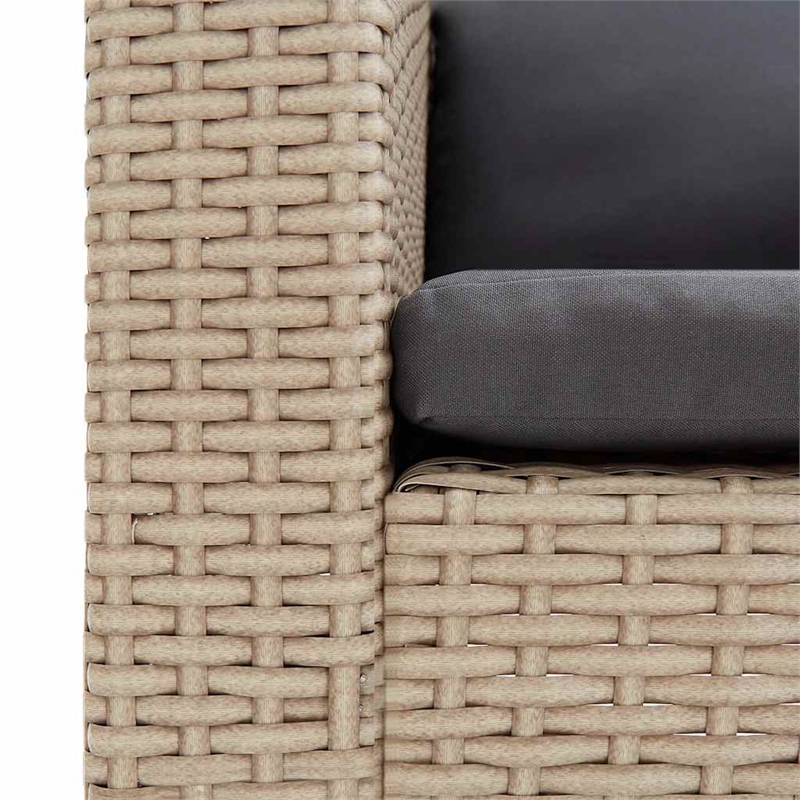 vidaXL Garden Sofa in Beige & Anthracite
