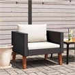 vidaXL Single Seat Modular Garden Sofa in Black