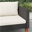 vidaXL Single Seat Modular Garden Sofa in Black