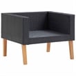 vidaXL Single Seat Modular Garden Sofa in Black