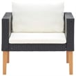 vidaXL Single Seat Modular Garden Sofa in Black