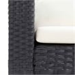 vidaXL Single Seat Modular Garden Sofa in Black