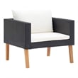 vidaXL Single Seat Modular Garden Sofa in Black