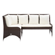 vidaXL Garden Sofa Set of 2 in Brown And Cream/White