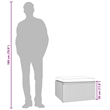 vidaXL PE Rattan & Powder-Coated Steel Footrest in Grey