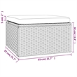 vidaXL PE Rattan & Powder-Coated Steel Footrest in Grey