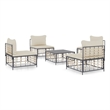 vidaXL Garden Lounge Set Set of 5 in Anthracite & Beige